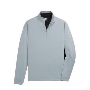 FootJoy Lightweight Stripe Grey Mens Golf 1/4 Zip Pullover